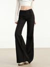 Low-Rise Black Flare Pants