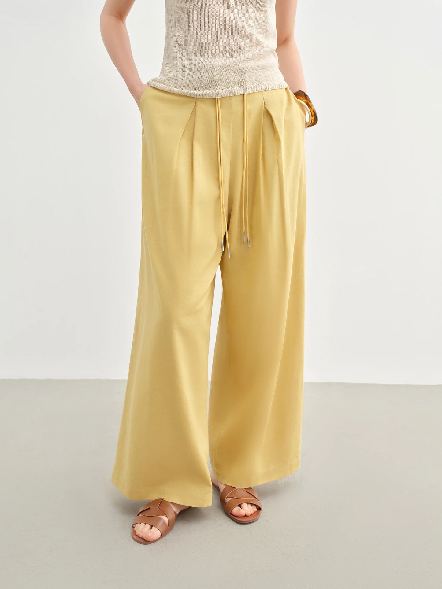 BreezyLuxe Linen-Blend Lounge Pants