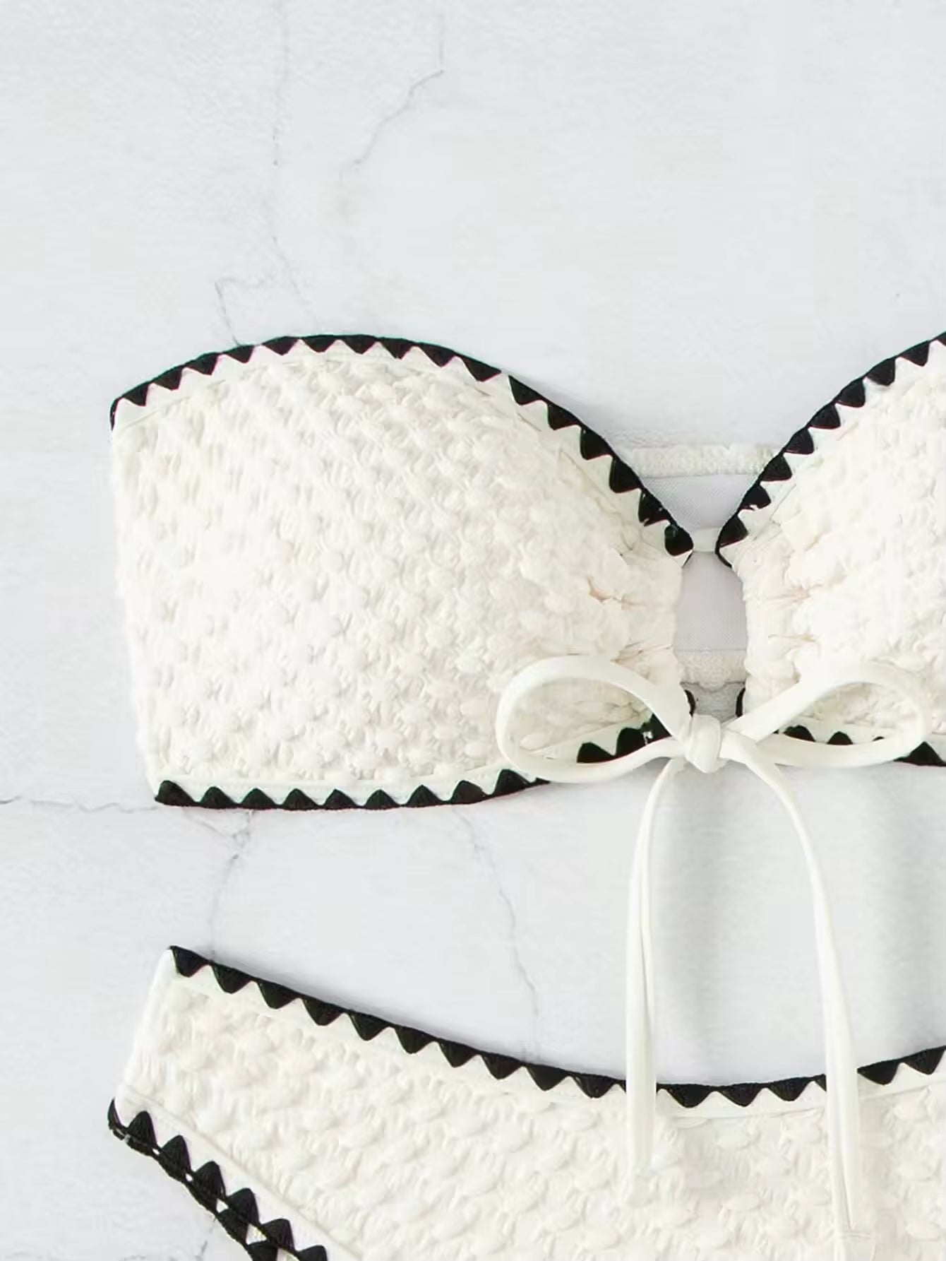 White Strapless 2-Piece Swimsuit for Women