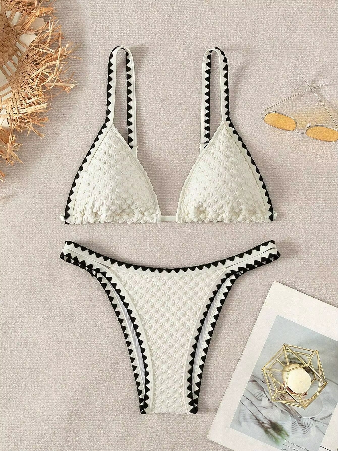 White Strapless 2-Piece Swimsuit for Women