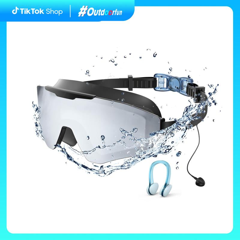 Viyawise Swim Goggles for Adults & Kids - Anti-Fog Full-Coverage, 3-Color UV Lens, Waterproof Earplugs & Nose Clip, Fit