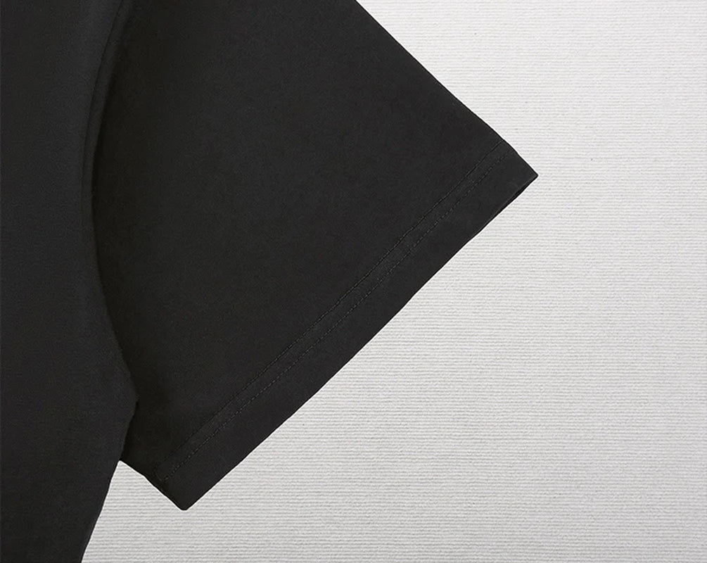 American Trendy Brand Bear Print Short-Sleeved T-Shirts for Men and Women, Pure Cotton Tops