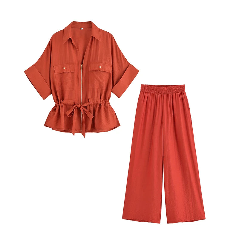 Elastic Waist Pants & Top