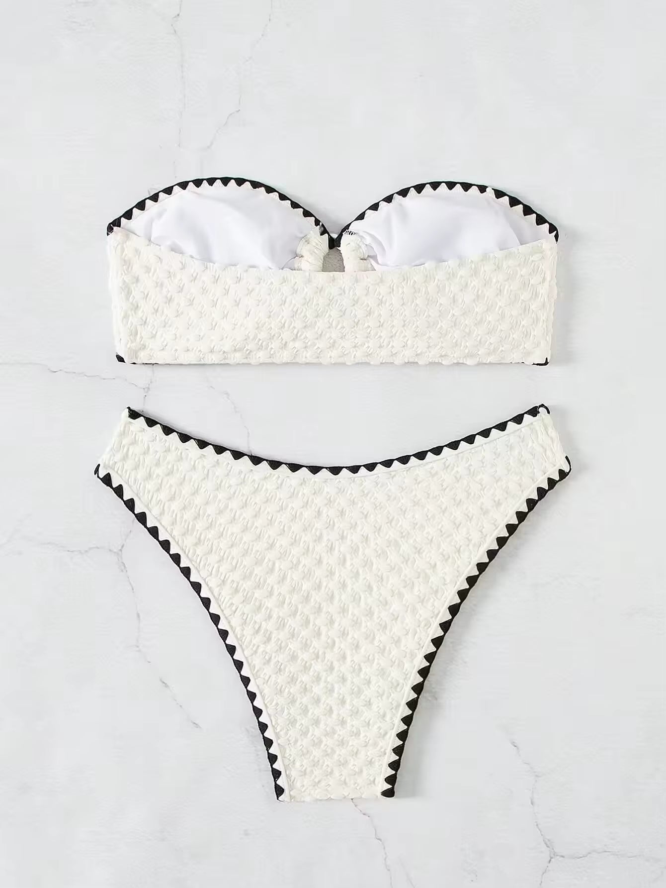 White Strapless 2-Piece Swimsuit for Women
