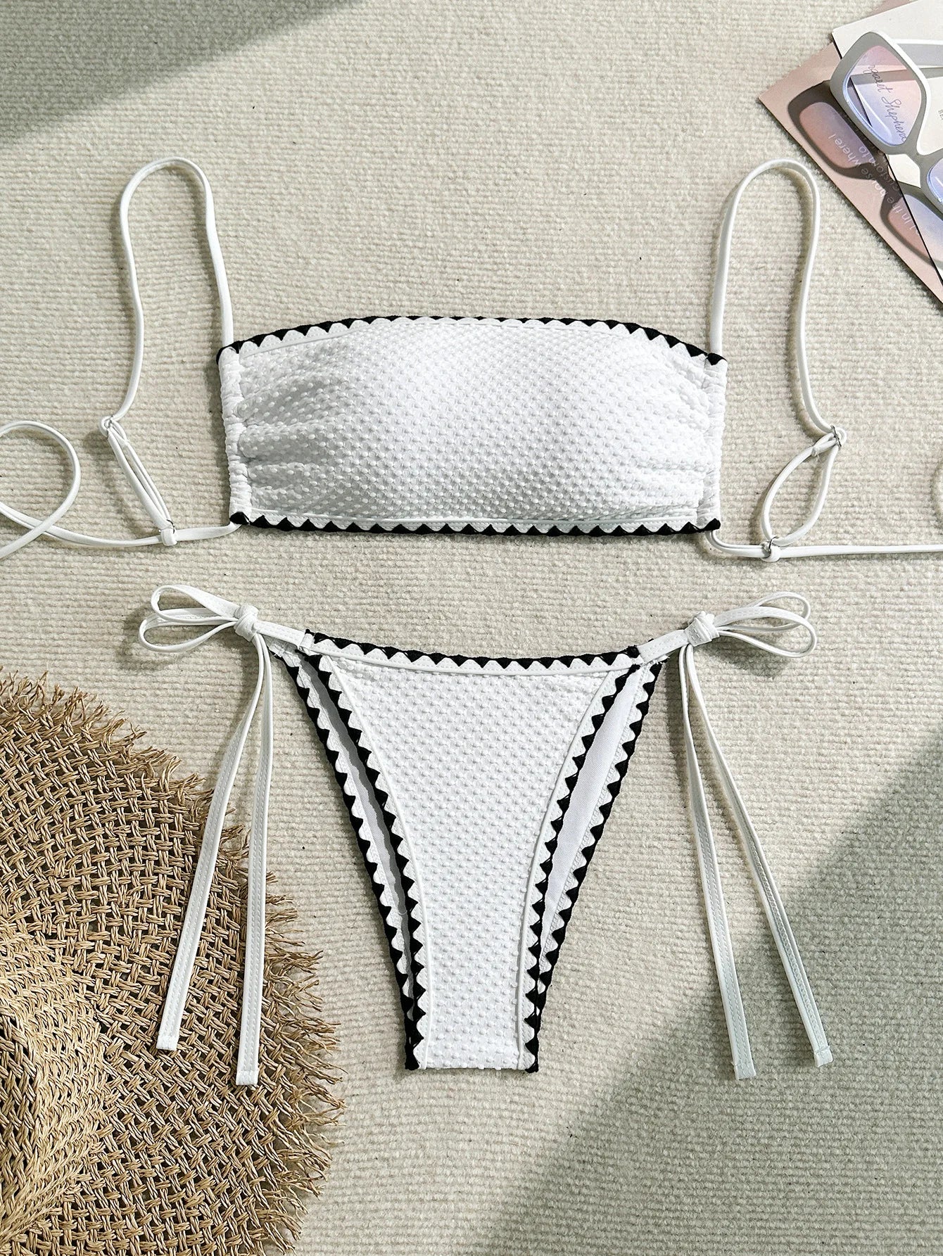 White Strapless 2-Piece Swimsuit for Women