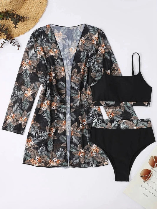 High-Quality Women's Bikini Set – 3 Pieces, Cover-Up 