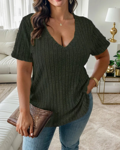 Plus Size V-Neck Tee
