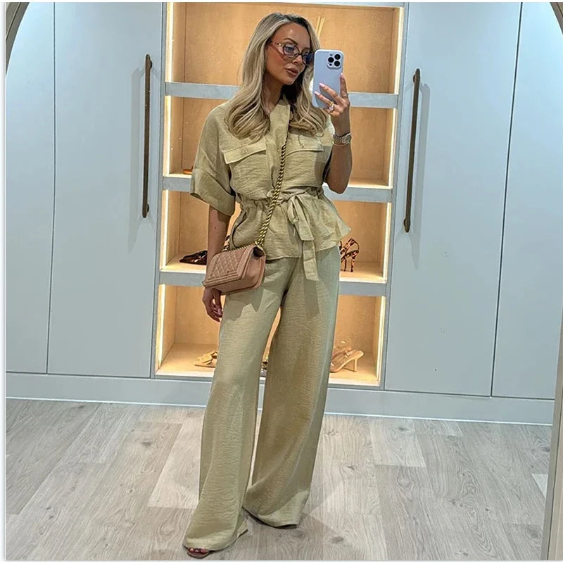  Elastic Waist Pants & Top