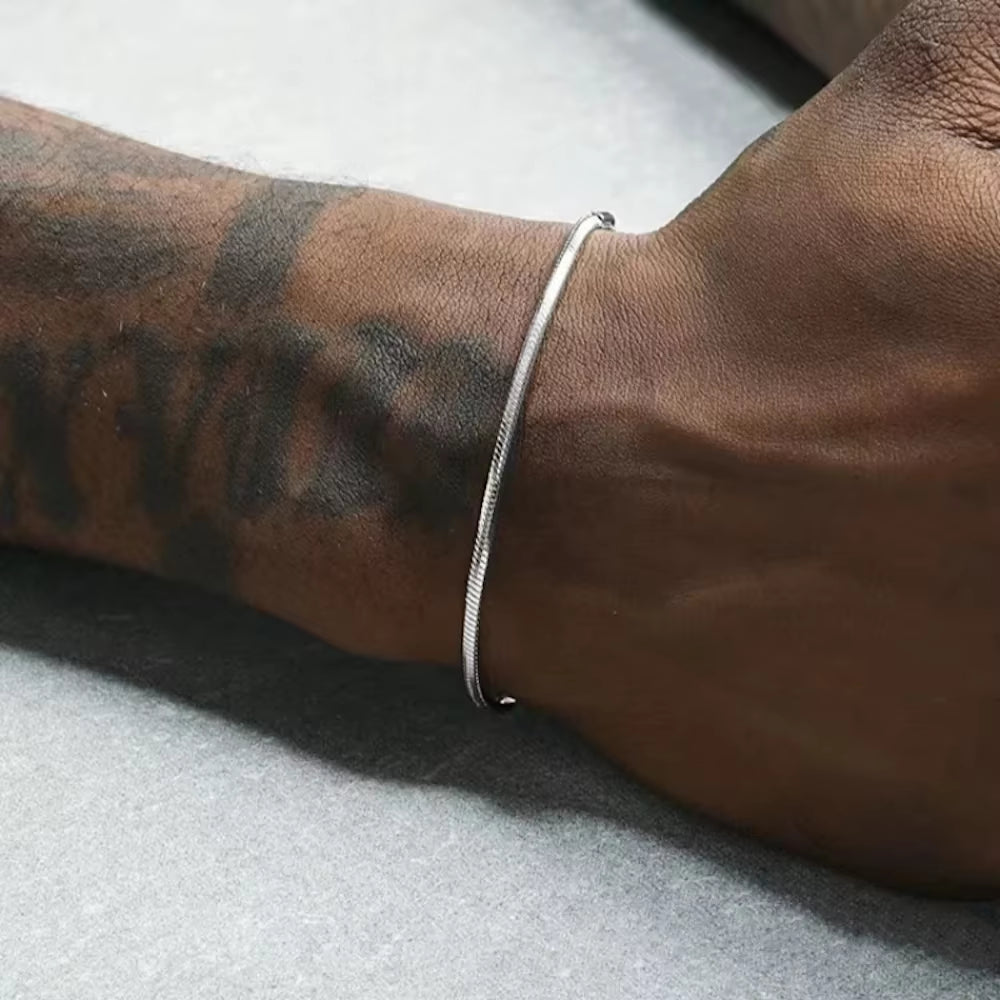 925 Sterling Silver 3MM Snake Chain Bracelet Men Hip Hop Simple Bracelet for Women Fashion Charm Punk Party Jewelry Wholesale