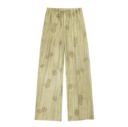 2024 New Woman Trouser Set Jacquard Long Sleeves Shirt Top + Casual Chic Elegant Women'S Wide Leg Long Pant Streetwear