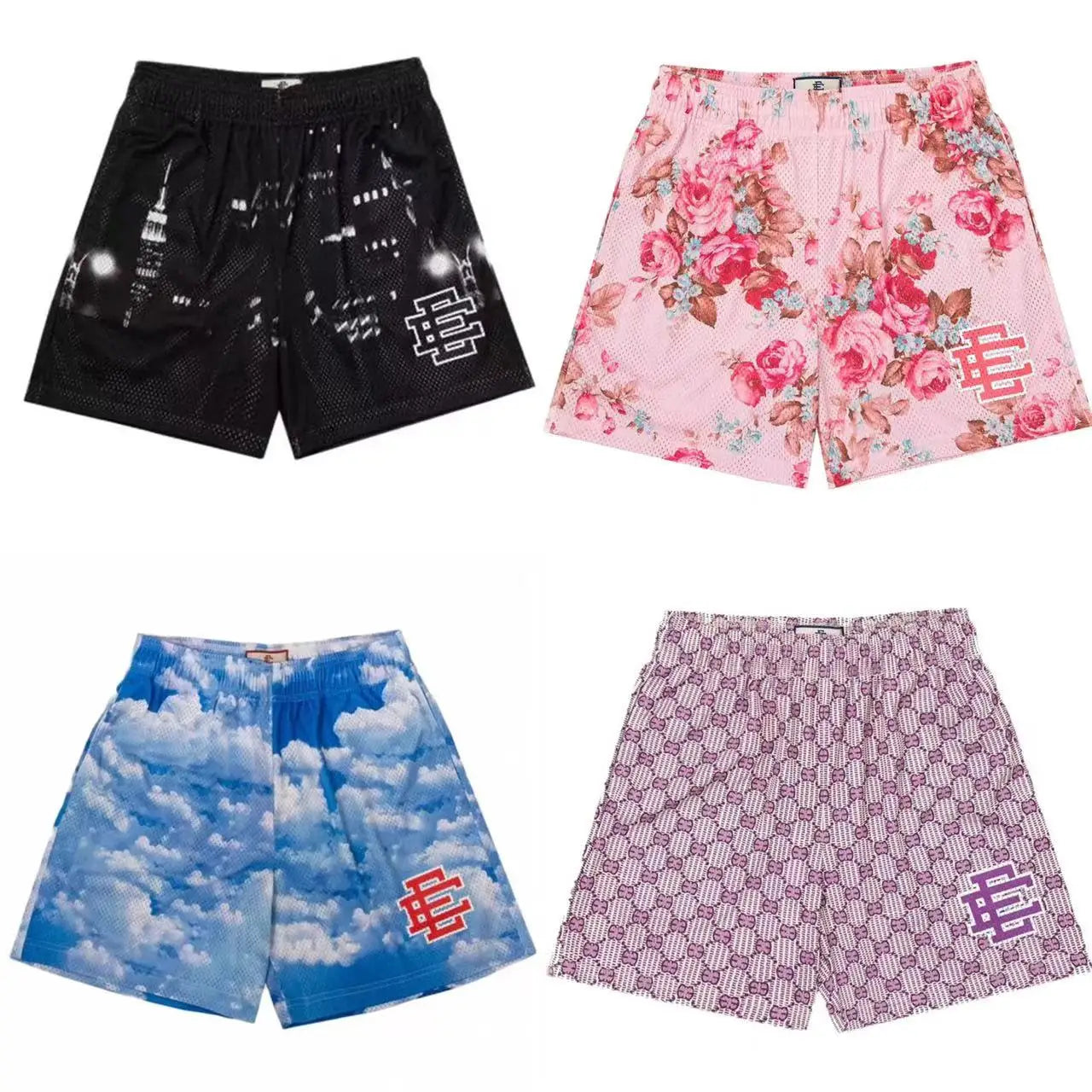 Floral Mesh Basketball  Shorts 