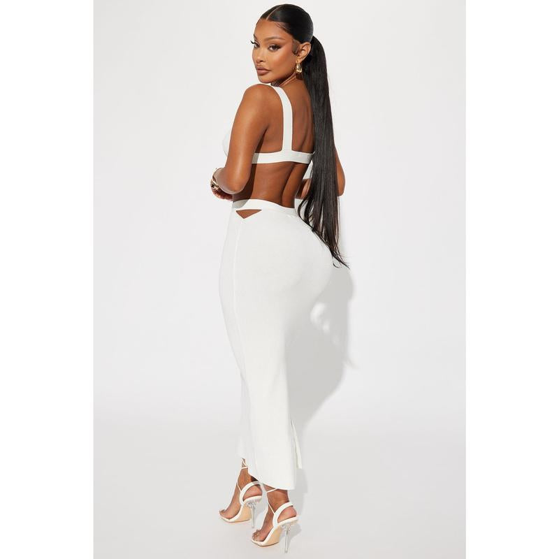 Leaving Now Skirt Set - White
