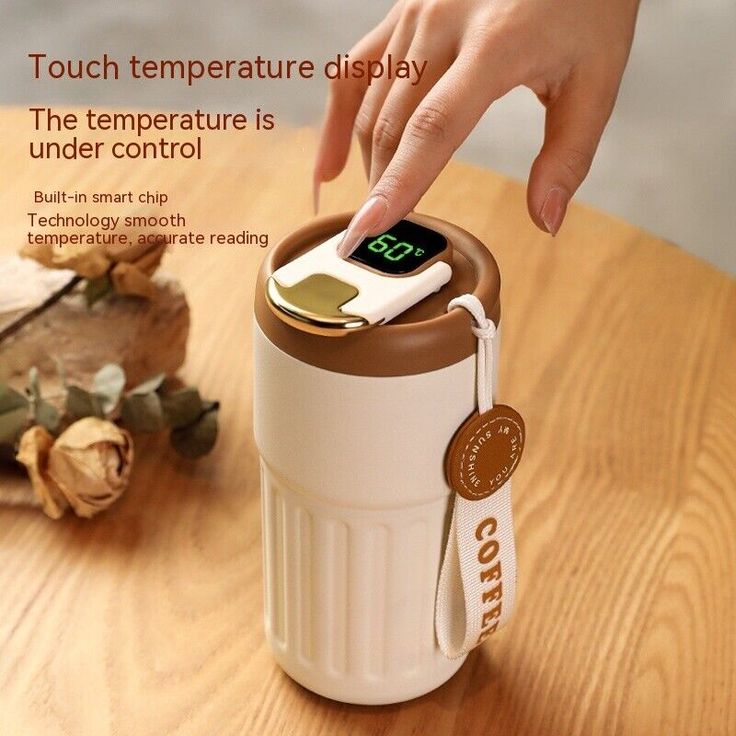 Thermos Bottle with LED Temperature Display