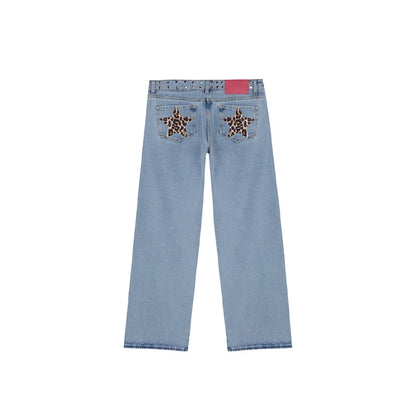  Patchwork Rivet Jeans