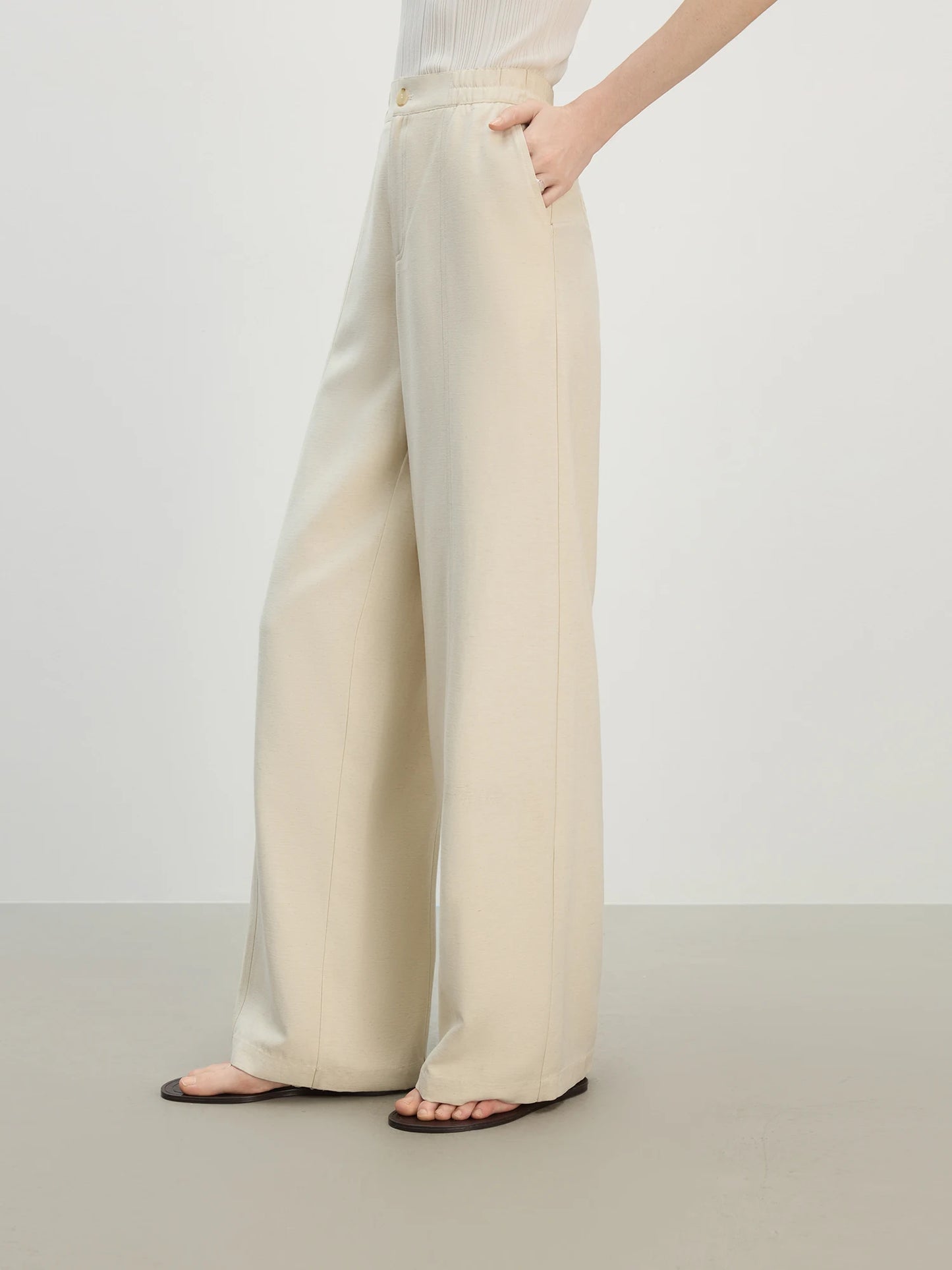 FSLE Linen Luxe High-Waist Pants