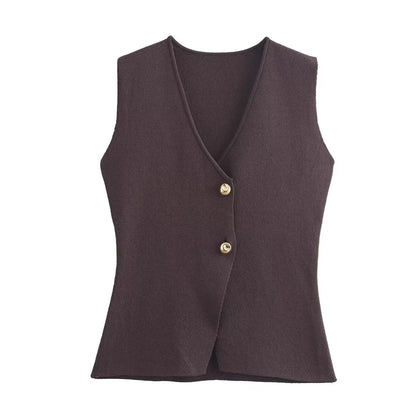 Casual Gold Button Top