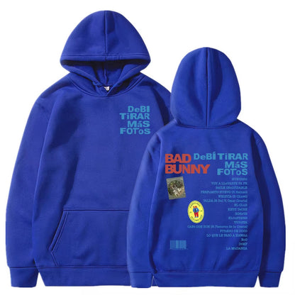 DTMF Debí Tirar Más Fotos 2025 New Album Hoodies Bad Bunny Singer Sweatshirts Men Women Clothing Pullovers Fans Gift Streetwear