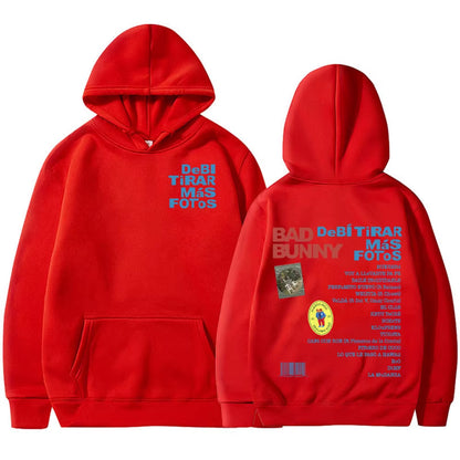 DTMF Debí Tirar Más Fotos 2025 New Album Hoodies Bad Bunny Singer Sweatshirts Men Women Clothing Pullovers Fans Gift Streetwear