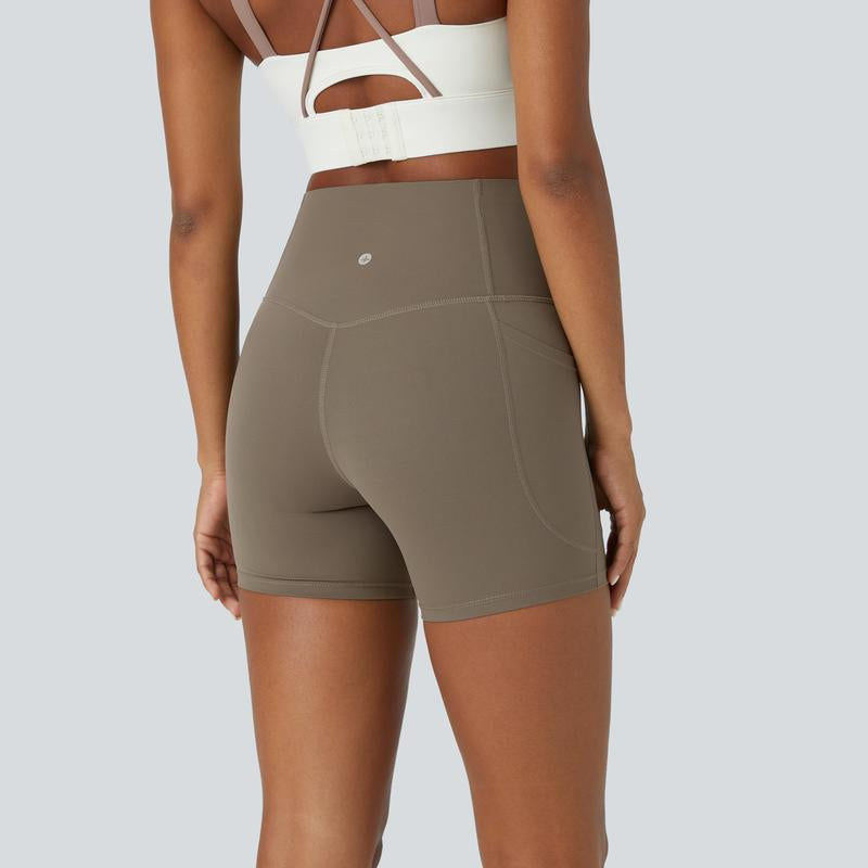 Halara Ultrasculpt Socinched High Waisted Tummy Control Side Pocket Shaping Training Biker Shorts #Springtok Durable Wearability Ease of Movement Contour Comfort#Outdoorfun