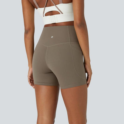 Halara Ultrasculpt Socinched High Waisted Tummy Control Side Pocket Shaping Training Biker Shorts #Springtok Durable Wearability Ease of Movement Contour Comfort#Outdoorfun
