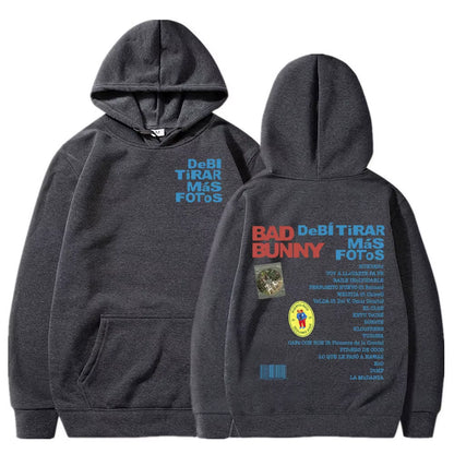 DTMF Debí Tirar Más Fotos 2025 New Album Hoodies Bad Bunny Singer Sweatshirts Men Women Clothing Pullovers Fans Gift Streetwear
