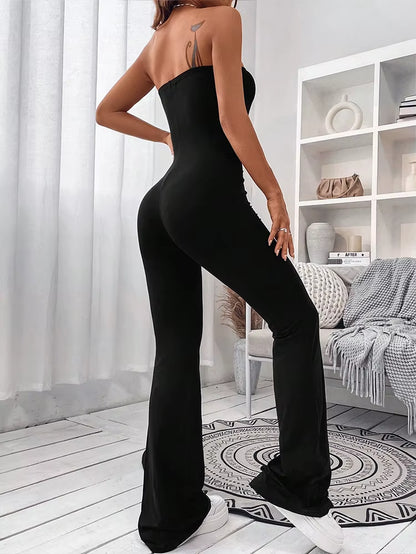 Black Drawstring One-Piece