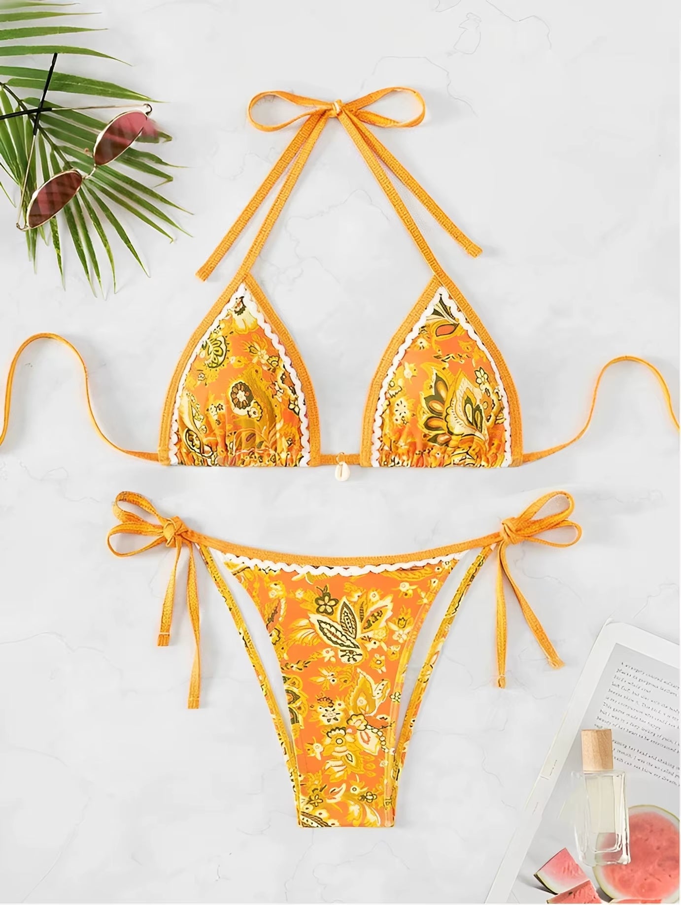Triangle Halter String Bikini – Two-Piece