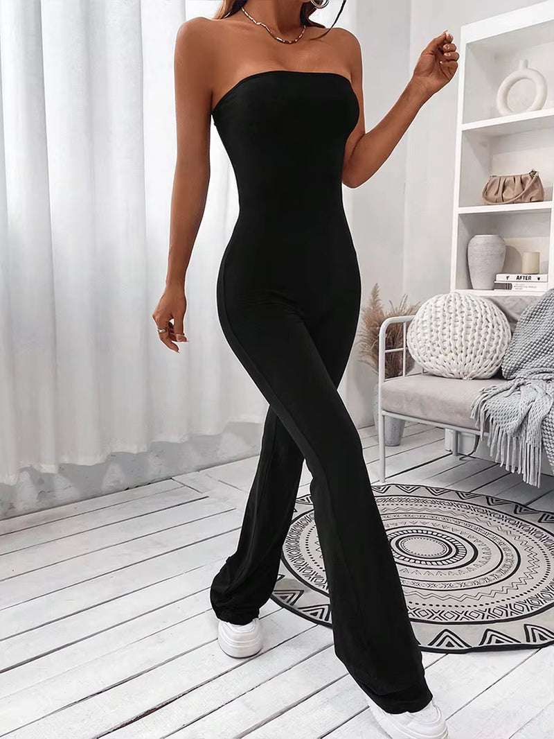 Black Drawstring One-Piece