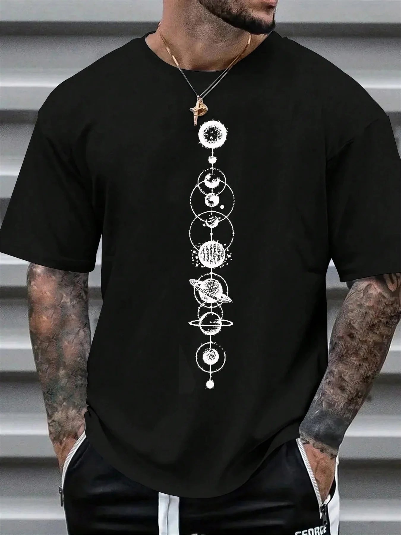 Men’s Space-Themed Cotton Tee