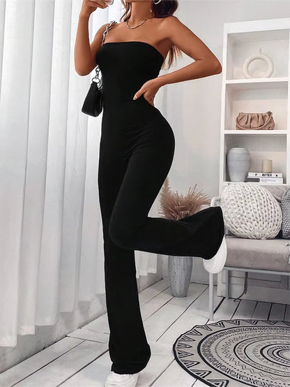 Black Drawstring One-Piece