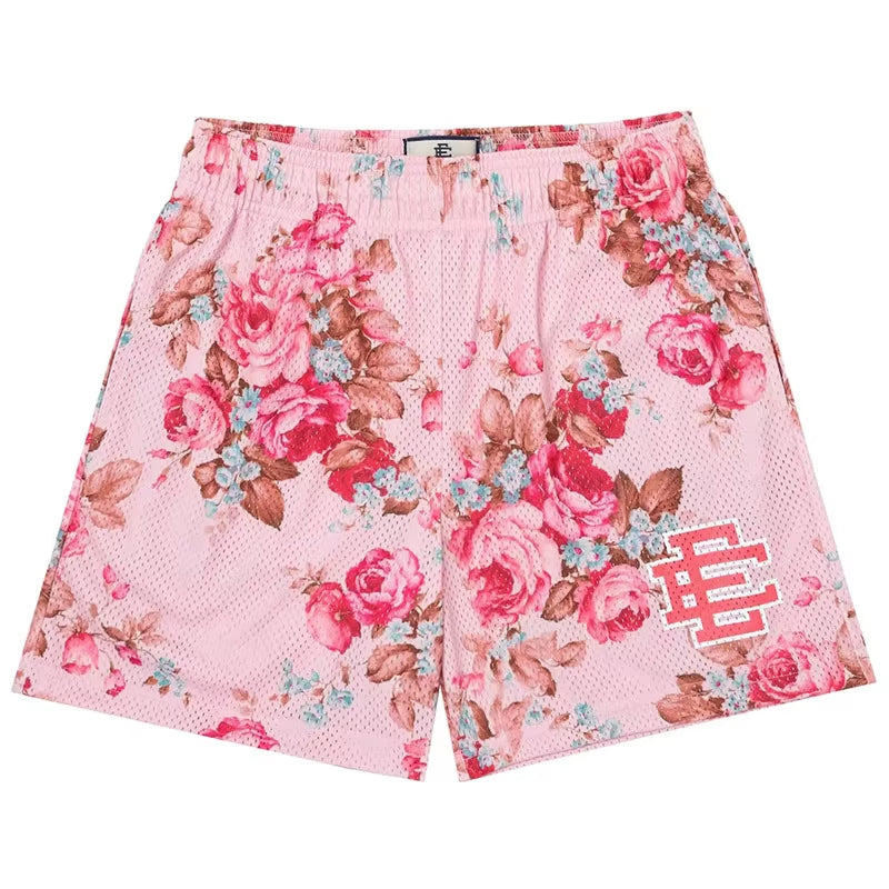 Floral Mesh Basketball  Shorts 