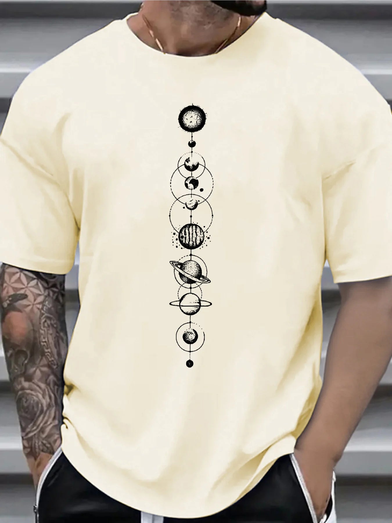 Men’s Space-Themed Cotton Tee
