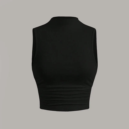 Mia Muse Solid Crew Neck Tank