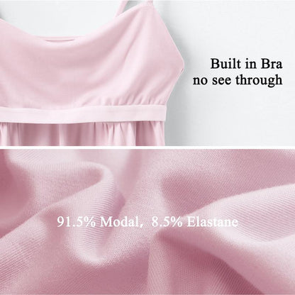 OMKAGI Cute Peplum Camisole Tops for Women Built in Bra Sleeveless Going Out Tank Top