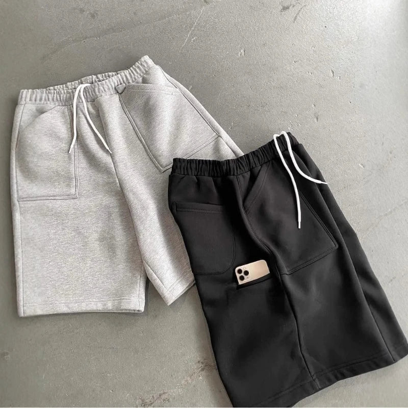 New Harajuku Street Simple Men Sports Pants Ins Versatile Loose Five-Point Pants Short Casual Pants Men Shorts
