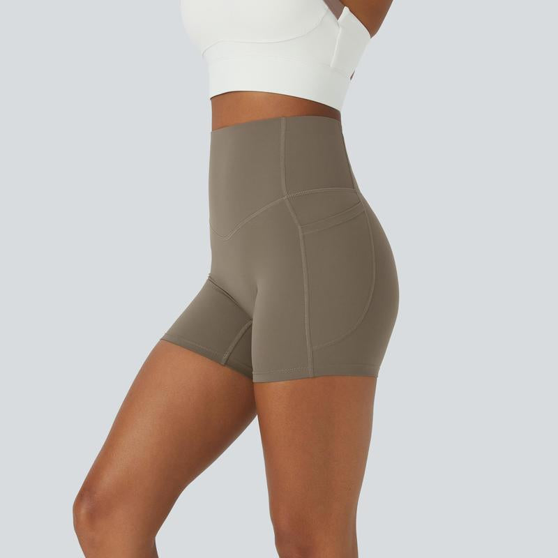 Halara Ultrasculpt Socinched High Waisted Tummy Control Side Pocket Shaping Training Biker Shorts #Springtok Durable Wearability Ease of Movement Contour Comfort#Outdoorfun