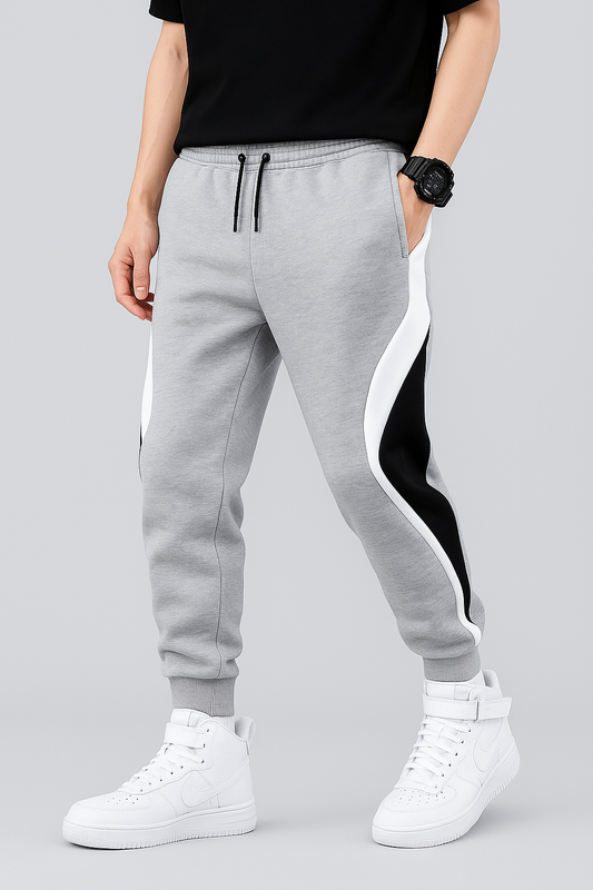 Autumn Men'S Wide Loose Casual Pants Mens Patchwork Nine-Point Sports Elastic Rope Breathable Tie-Foot Trousers