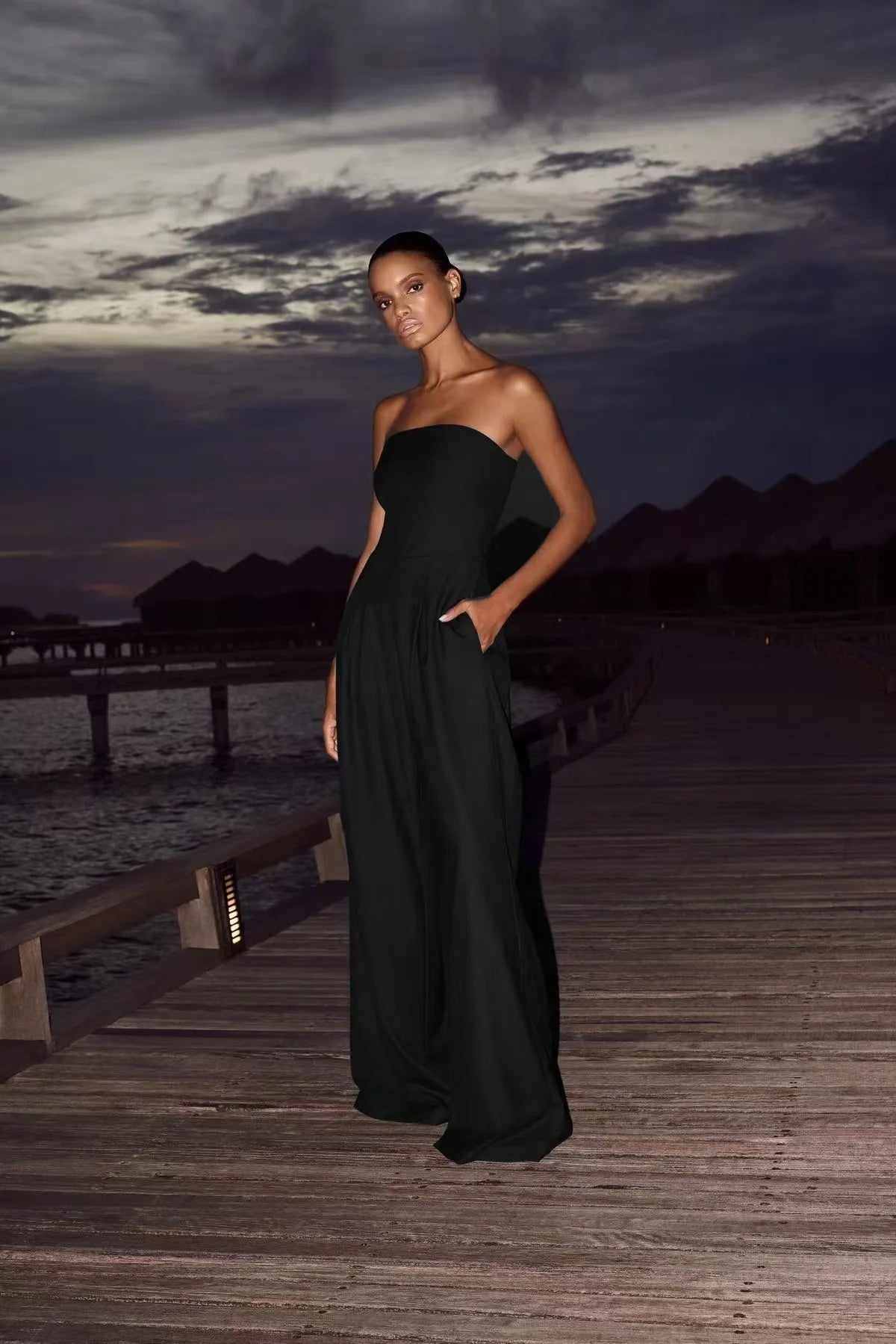 Elegant Strapless Jumpsuit