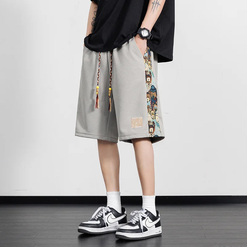 American Functional Tool Shorts Men'S Summer Thin Casual Five-Point Fashion Brand Breathable Pants Working Shorts Man Cargo Bike