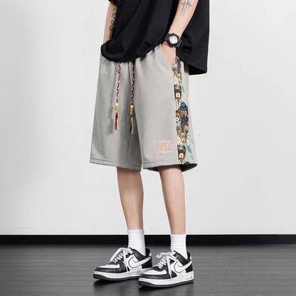 American Functional Tool Shorts Men'S Summer Thin Casual Five-Point Fashion Brand Breathable Pants Working Shorts Man Cargo Bike