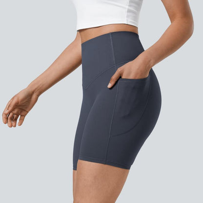 Halara Ultrasculpt Socinched High Waisted Tummy Control Side Pocket Shaping Training Biker Shorts #Springtok Durable Wearability Ease of Movement Contour Comfort#Outdoorfun