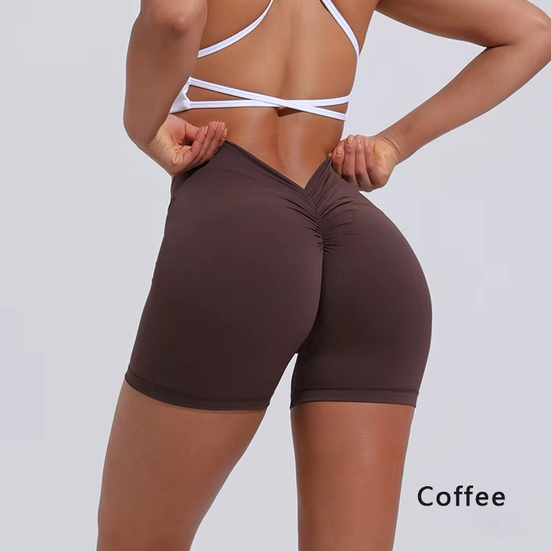 V-Luxe High-Waist Yoga Shorts