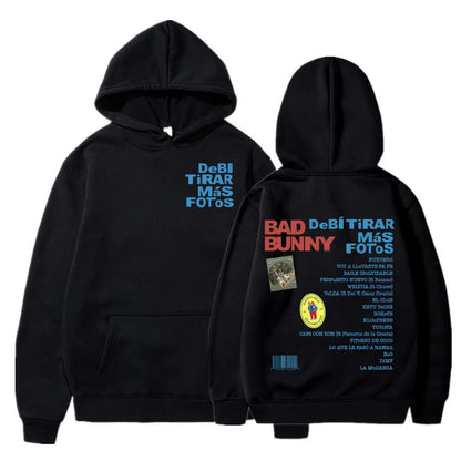 DTMF Debí Tirar Más Fotos 2025 New Album Hoodies Bad Bunny Singer Sweatshirts Men Women Clothing Pullovers Fans Gift Streetwear
