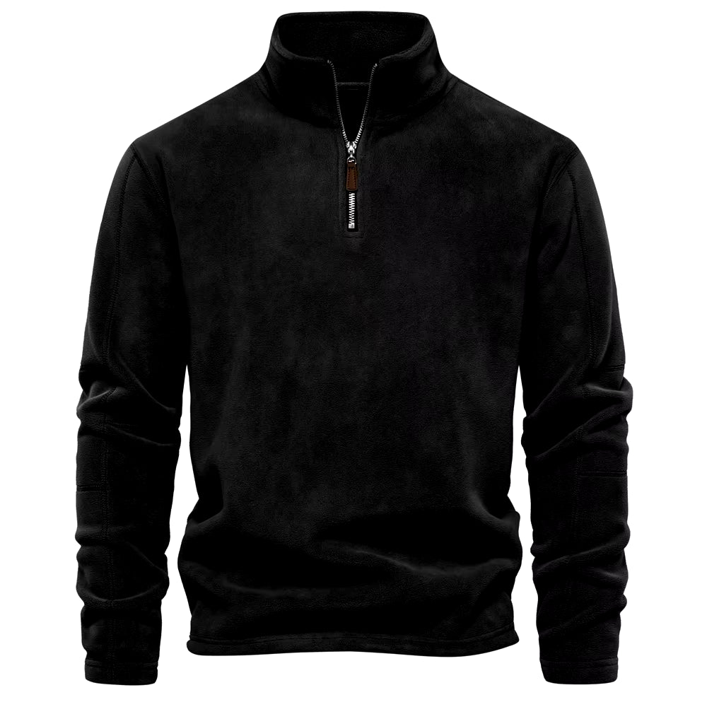 Brand Quality Thicken Warm Fleece Jacket for Men Zipper Neck Pullover Men'S Sweatshirt Soft Shell Mens Jacket