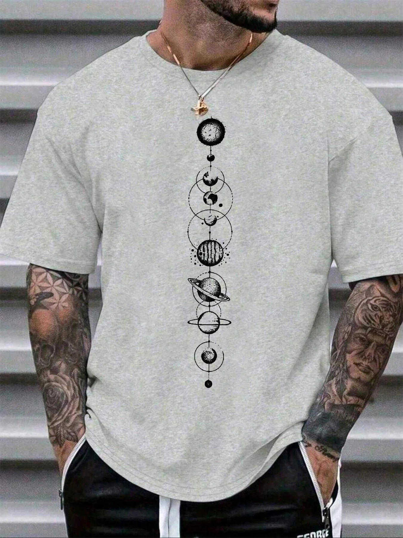 Men’s Space-Themed Cotton Tee