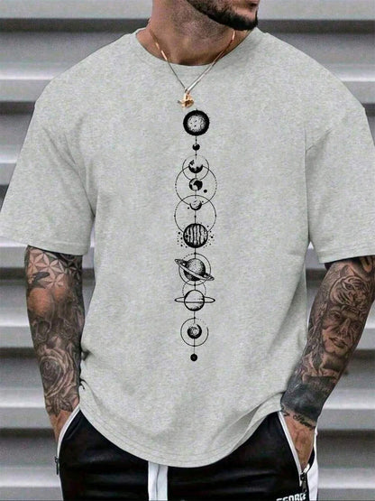 Men’s Space-Themed Cotton Tee