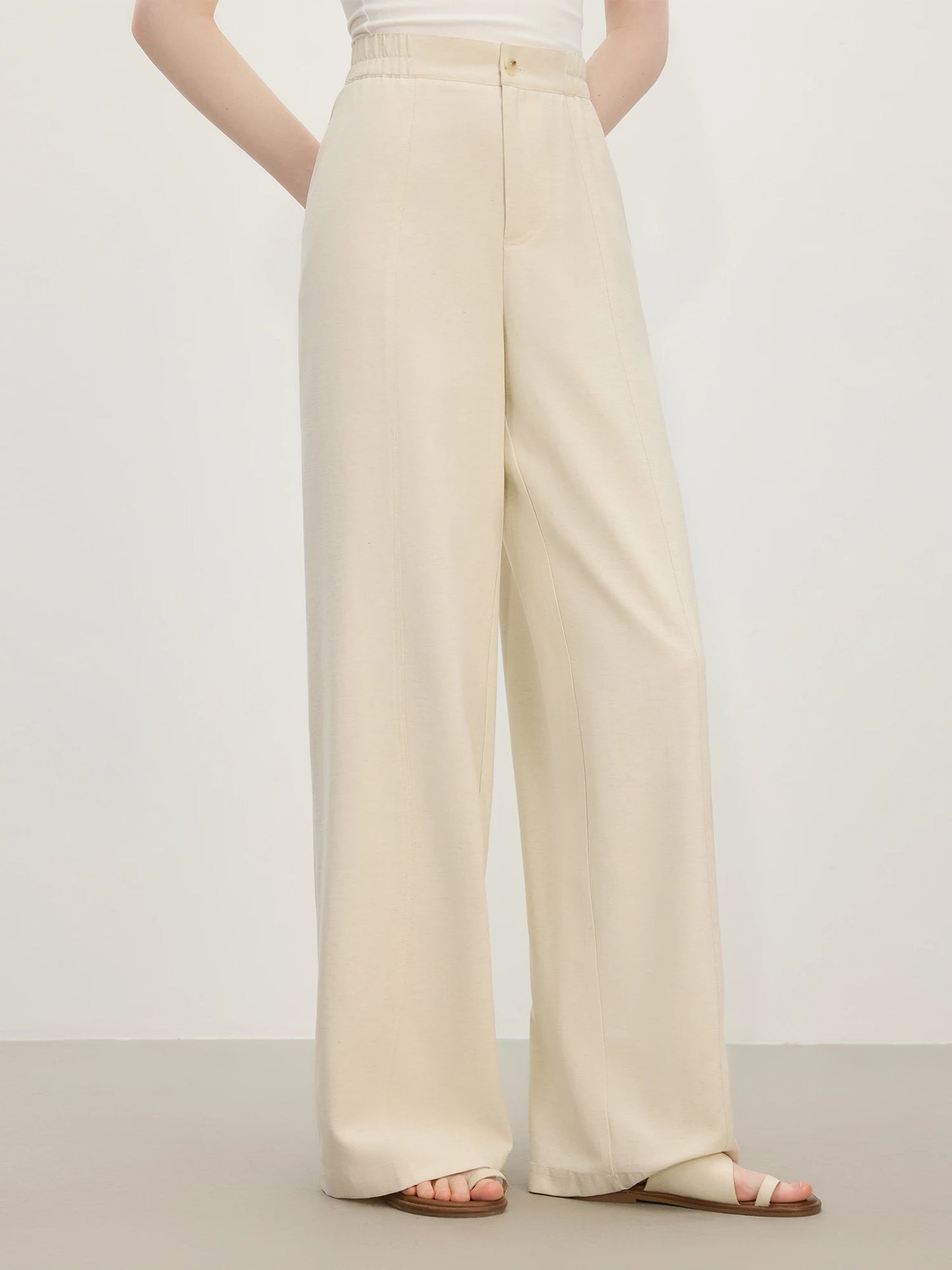 FSLE Linen Luxe High-Waist Pants