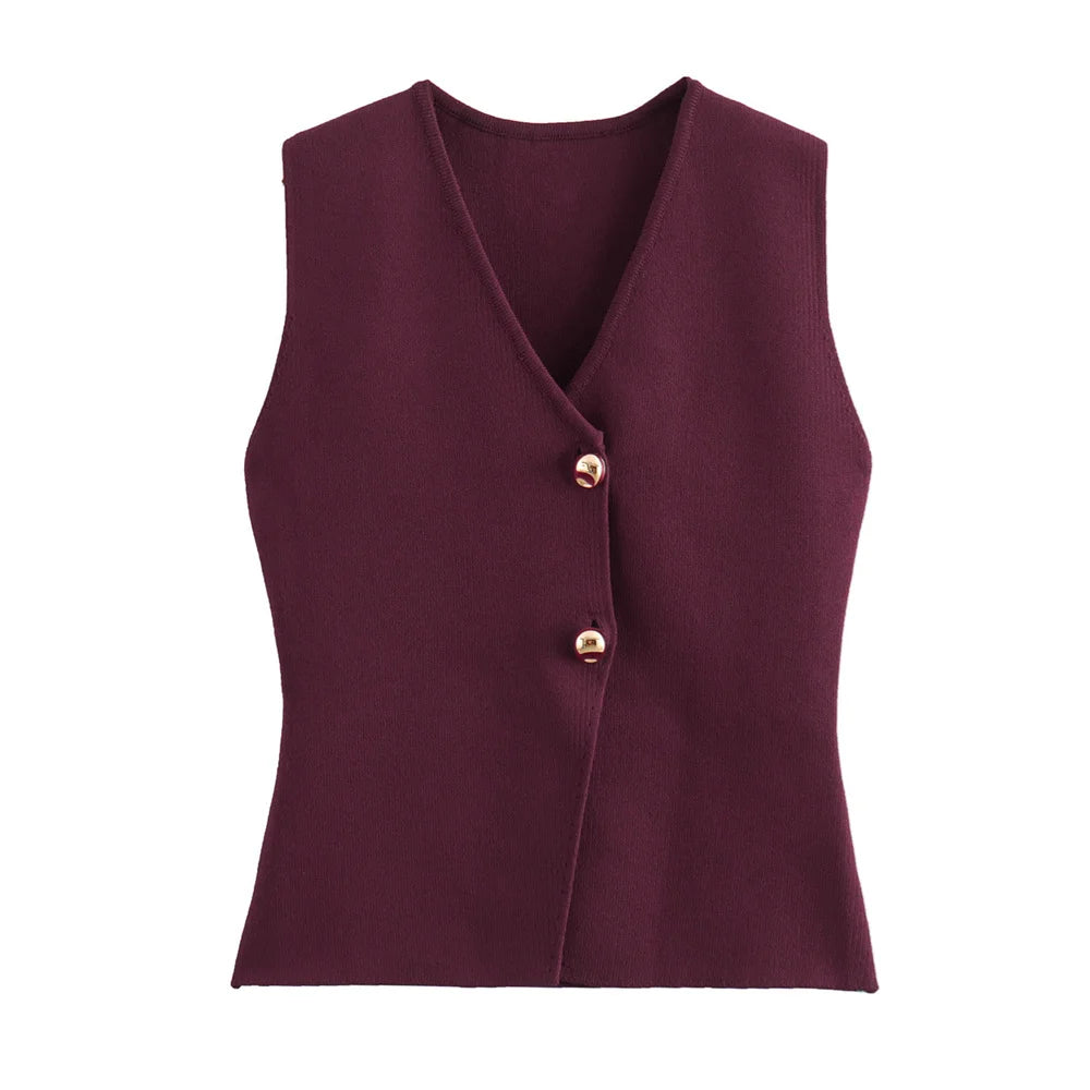 Casual Gold Button Top