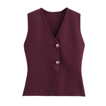 Casual Gold Button Top