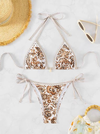 Triangle Halter String Bikini – Two-Piece